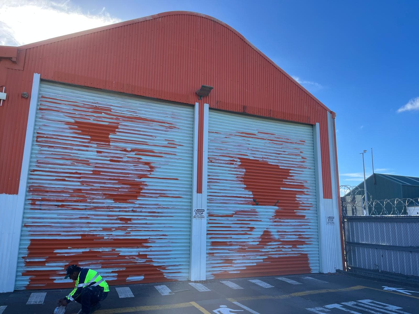 Commercial painting by Two Brothers Decorators, before